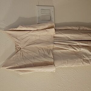 Shona Joy satin cocktail frill cream color dress .